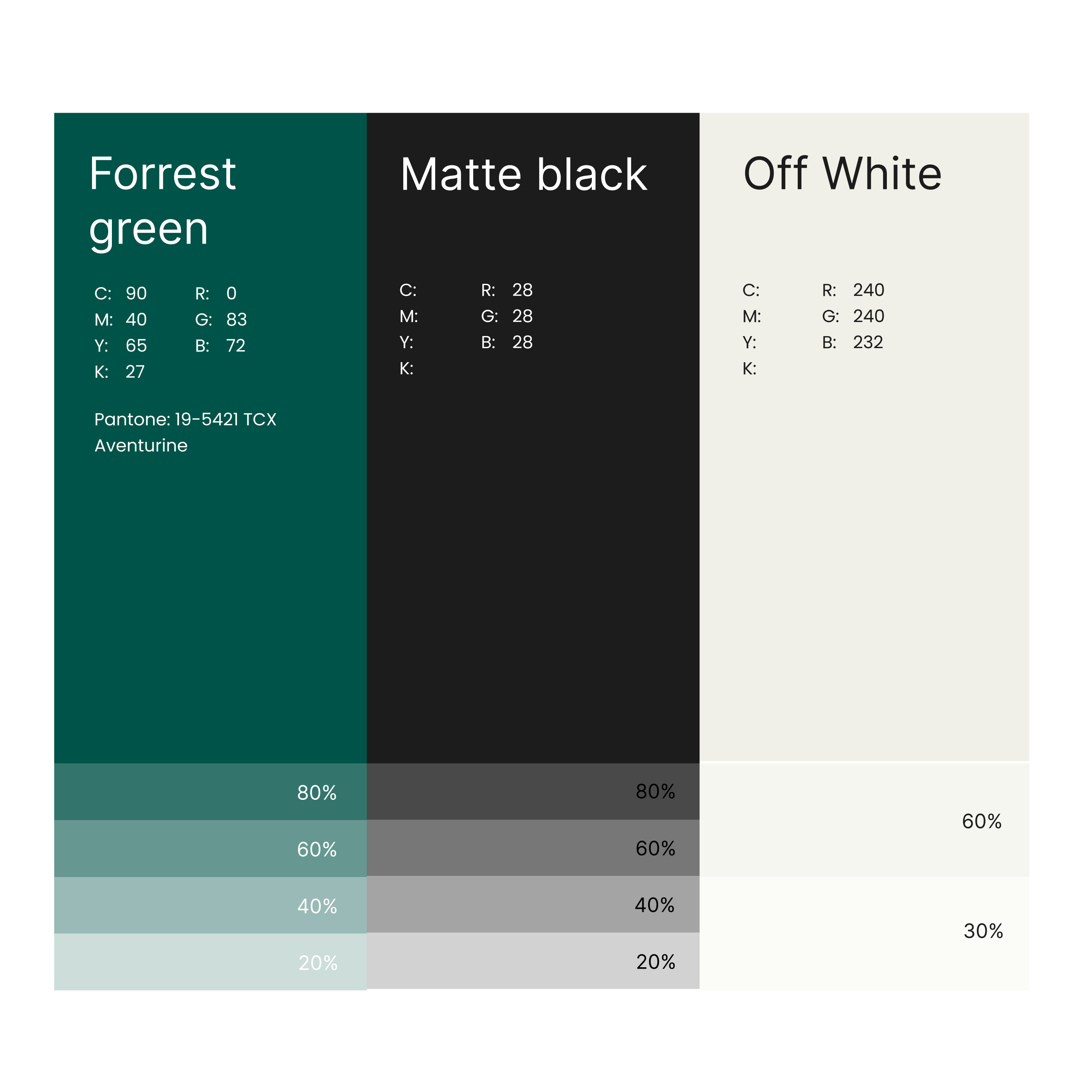 Graphic depicting a color palette of Stone Brown, Dark Navy, Beige, and Cream White along with corresponding hex color codes.